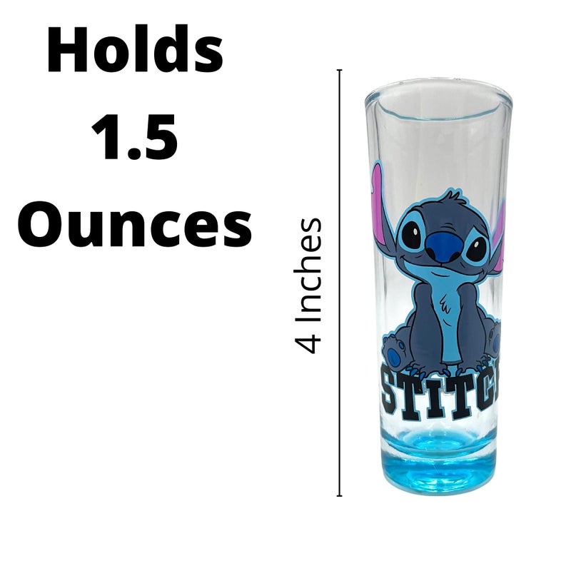 Jerry Leigh Jerry Leigh Sitting Stitch Alien Shot Glass, Disney Themed Adult Drinking Glasses, Disney Vacation Souvenirs for Men, Unique Birthday and Housewarming Gifts for Men and Women, 1 Ounce  - Image 4