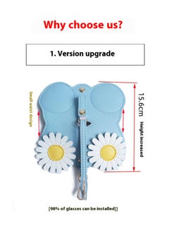 Y&D Soft Leather Sunglasses Bag Eyeglass Case,Portable Slim Travel Sunglasses Pouch,Anti-Stress Sun Glasses Storage Bag With Lanyard,Glasses Protective Case,Spectacle Case  - Image 3