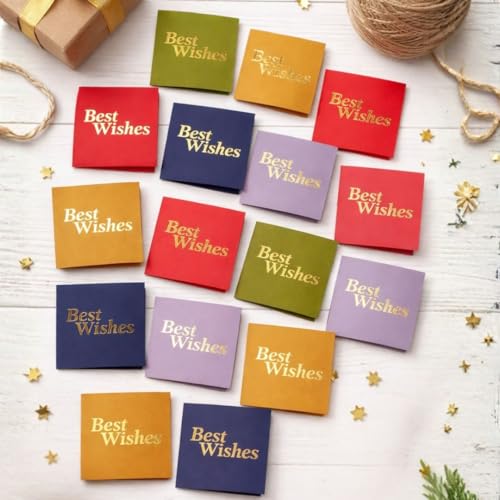 SATYAM KRAFT 20 Pcs Paper Small Traditional Printed Gift Tags for Notecards, Gifting, Birthday, Anniversary,Valentine's Day, Wedding, Engagement, Thanksgiving & Festive Wishes (Best Wishes) - Image 1