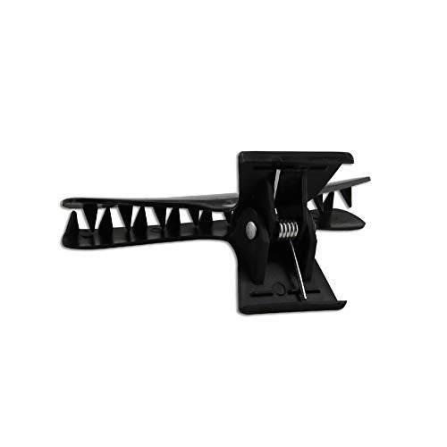 HugeStore 12 Pcs Black Butterfly Hair Clamps Hair Clips Hair Styling Sectioning Claw Hairdressing Salon Tool - Image 4