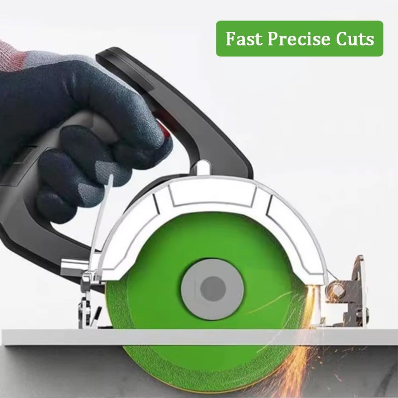 Yangtzone Glass Cutting Disc 4.5" Diamond Blade for Angle Grinder, 5pcs Ultra-Thin Glass Cutter for Bottles, Ceramic, Tile, Jade, Crystal & Wine Bottle Cutter, 7/8" Arbor Diamond Blade - Image 2