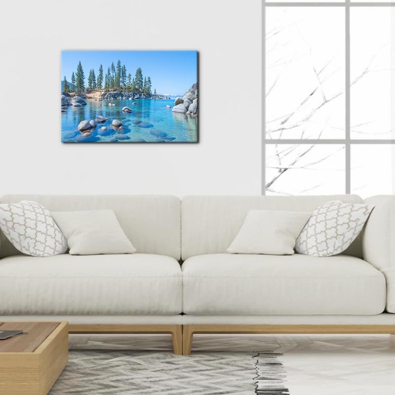 EMODA 1 Piece Canvas Wall Art Home Decor Modern Artwork03 for Living Room Bedroom Office Stretch and Framed Ready to Hang - 40x60 cm - Image 2