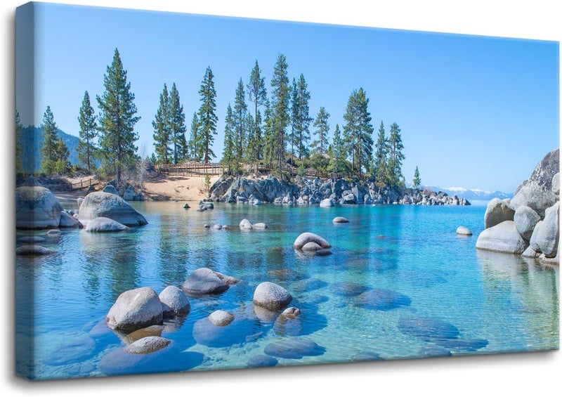 EMODA 1 Piece Canvas Wall Art Home Decor Modern Artwork03 for Living Room Bedroom Office Stretch and Framed Ready to Hang - 40x60 cm - Image 1