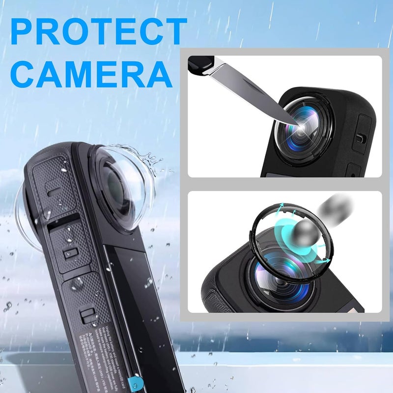 Sruim حماية عدسة زجاجية مقسّاة Insta 360 X4 بصلابة 10H، غطاء واقي للعدسة لملحقات Insta360 X4 - Image 4