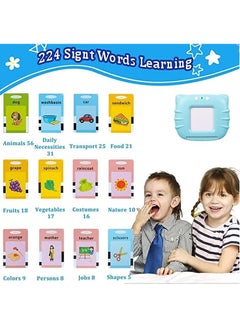 Generic Talking Flash Cards Learning Toys Kids Toddler Flash Cards Educational Toddlers Toys Reading Machine with 224 Words of English and Arabic Pronunciation Preschool Toys (Pink)  - Image 3
