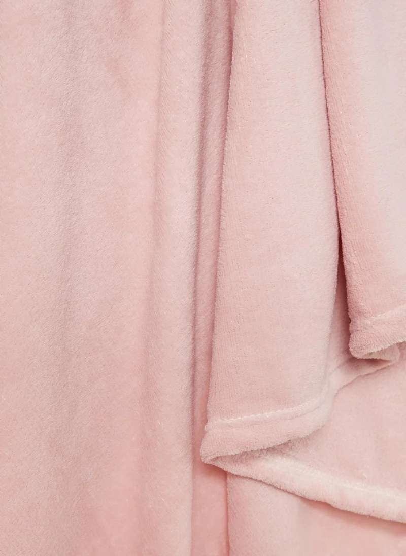 Matalan Plain Pink Throw (130cm x 150cm)