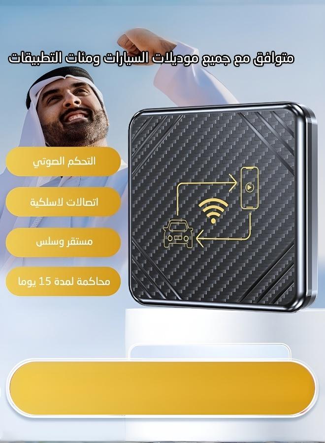محول كاربلاي واندرويد اوتو لاسلكي 2 في 1 من، صندوق ذكي للسيارة 4G بذاكرة 2GB+32GB وبلوتوث 5.0، تشغيل مباشر للسيارات المزودة بنظام سلكي - Image 3
