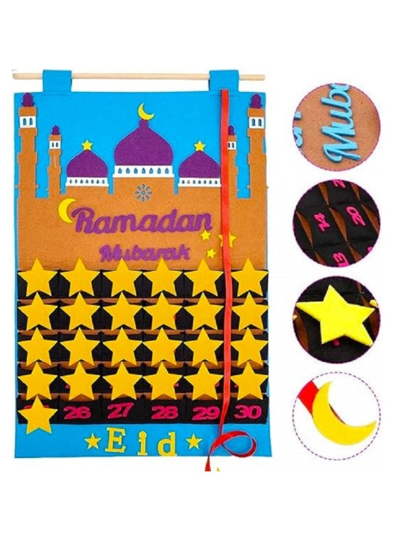 Boxwoods Ramadan Mubarak Felt Calendar For Kids Count Down To Eid  - Image 1