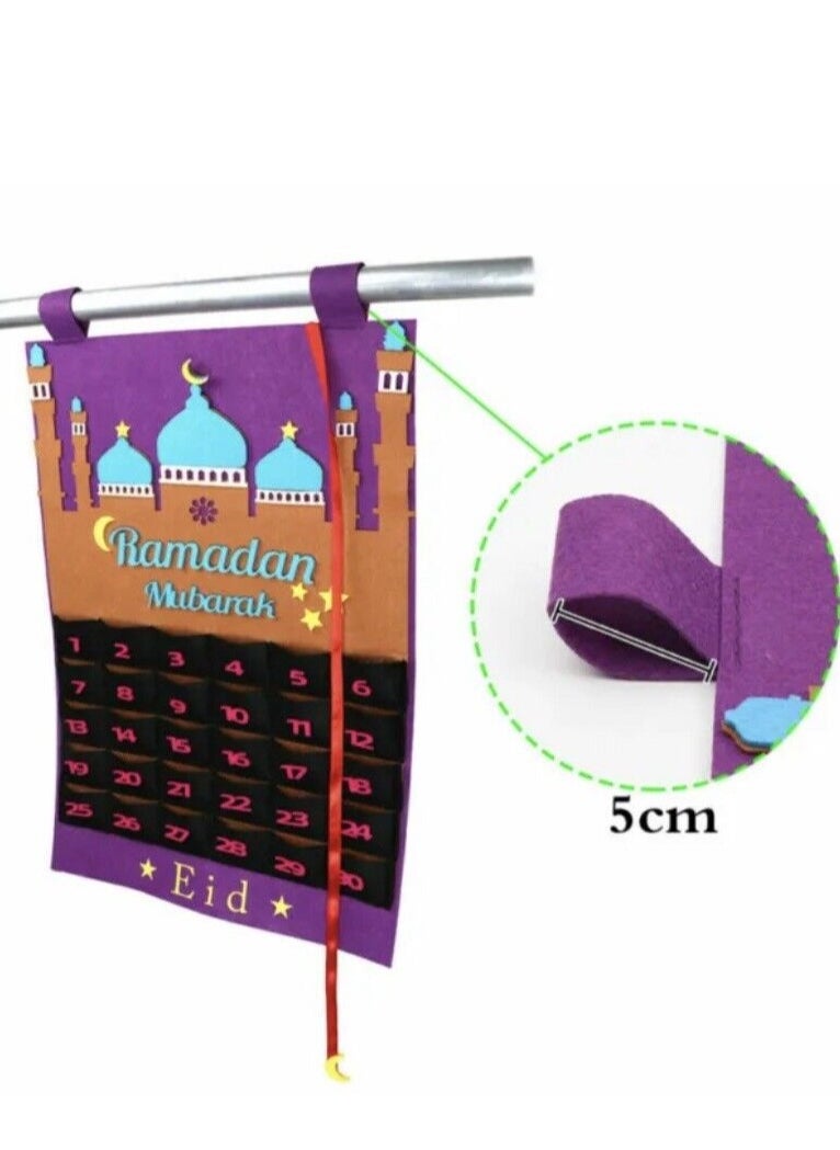 Boxwoods Ramadan Mubarak Felt Calendar For Kids Count Down To Eid  - Image 3