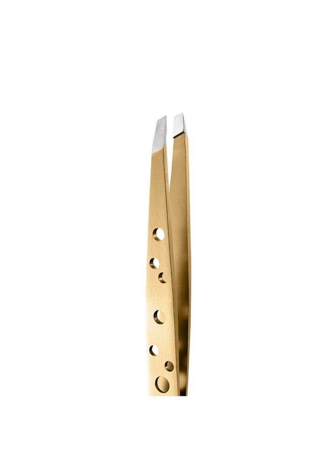 Rubis Hole Pattern Classic Stainless Steel Slanted Tweezers For Precise Eyebrows And Hair Removal, 1K111Redgold, Red Gold, The Elegance Collection,Rubis Switzerland Swiss Made World Renowned Precision - Image 2