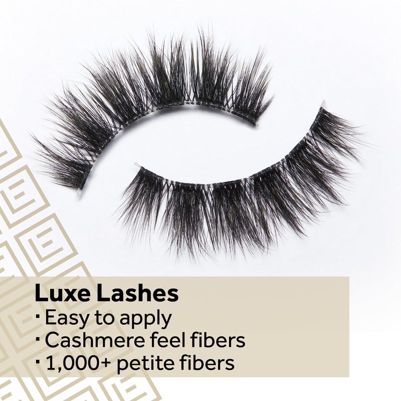 Eylure False Lashes, Luxe Cashmere No. 8 with Adhesive Included, 1 Pair,Black - Image 5