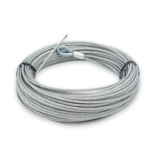 Tie Down 50069 Engineering 50069, Galvanized Cable, Swagged Loop and Thimble, 1/8 Inch, 100 Foot Roll, Pack - Image 1