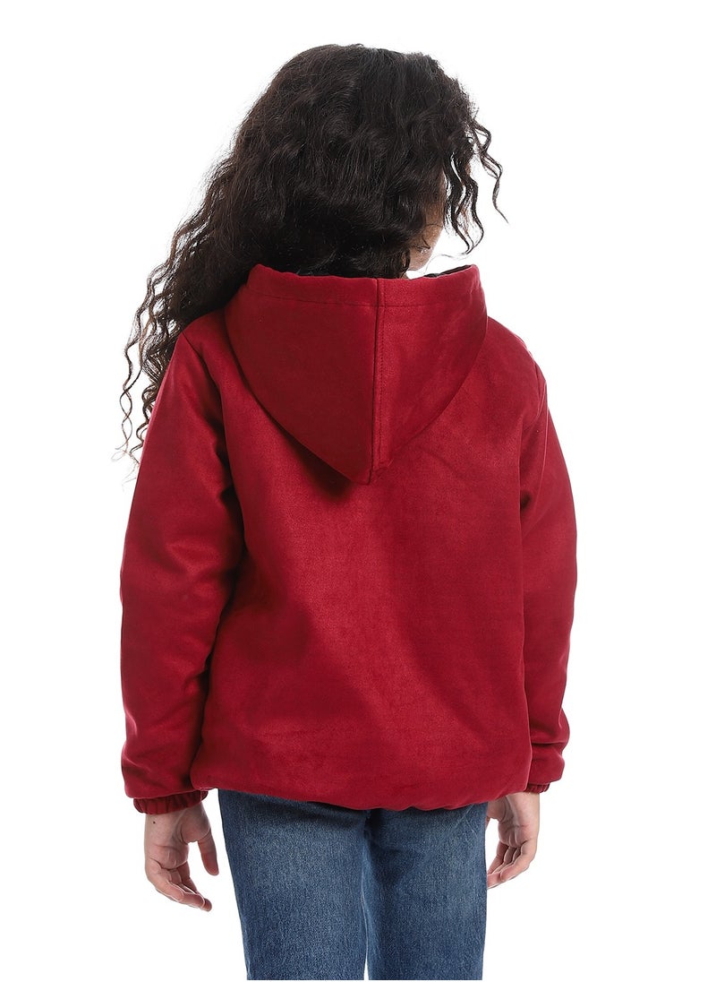 Caesar - Girls Shamois Lining Jacket With Pockets And Zipper - Image 1