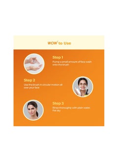 WOW Skin Science Wow Brightening Vitamin C Foaming Face Wash With Built In Face Brush For Deep Cleansing, 150 ml  - Image 4