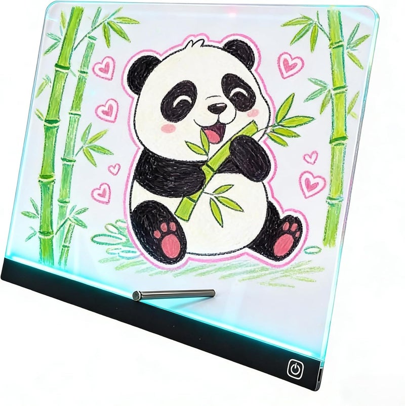 17inch Led Drawing Board with 7 Colors, Rechargeable LED Drawing Board with Scratch Proof, 6 Light Modes, for Home, Office, Birthday and - Image 1