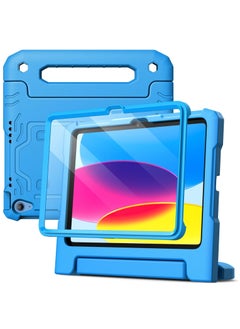 Jetech Kids Case for Ipad 10 10.9 Inch 2022 Model 10th Generation With Built in Screen Protector Shockproof Full Body Handle Stand Tablet Protective Cover Blue  - Image 1