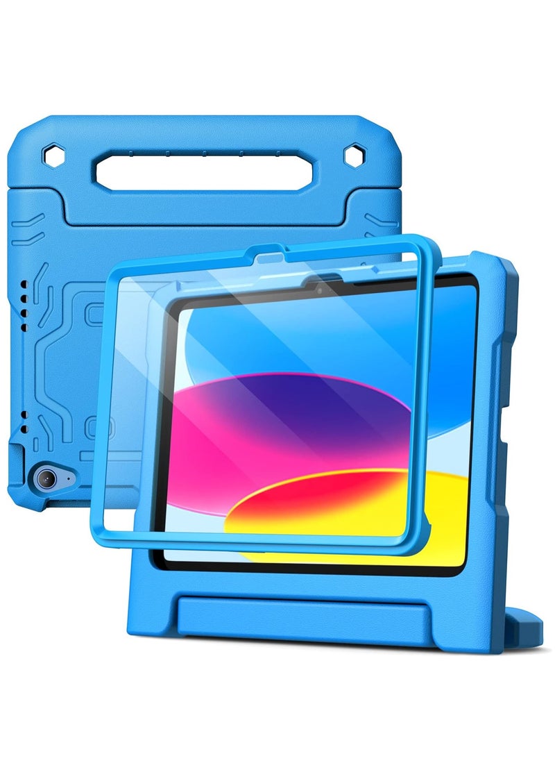 Jetech - Kids Case for Ipad 10 10.9 Inch 2022 Model 10th Generation With Built in Screen Protector Shockproof Full Body Handle Stand Tablet Protective Cover Blue - Image 1