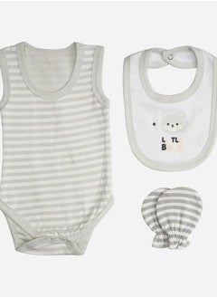 Babies Basic Pack of 7 - Cotton Bodysuit, Top, Pants, Bib, Socks, Mitten and Cap  - Image 3