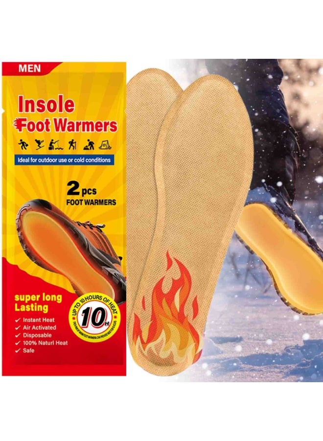 مدفئات القدم 5 أزواج، وسادة حرارة قابلة للاستخدام مرة واحدة، مدفئات يد ساخنة، تدوم طويلاً وآمنة وطبيعية بدون رائحة، مثالية للتخييم، التزلج في الهواء الطلق، السفر - Image 1