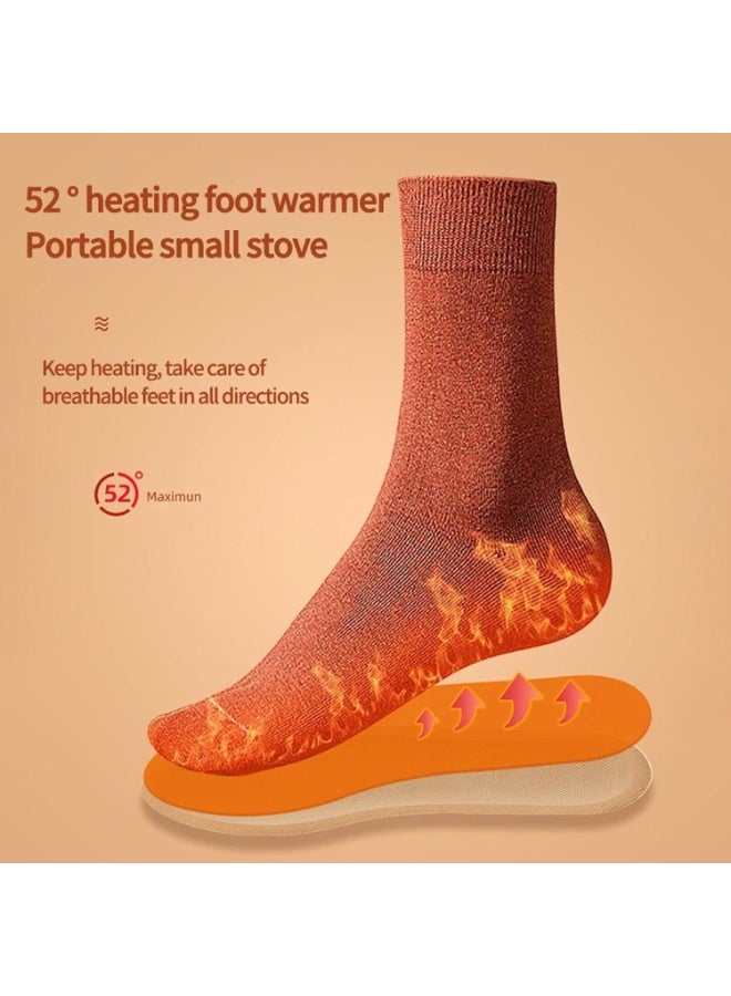 مدفئات القدم 5 أزواج، وسادة حرارة قابلة للاستخدام مرة واحدة، مدفئات يد ساخنة، تدوم طويلاً وآمنة وطبيعية بدون رائحة، مثالية للتخييم، التزلج في الهواء الطلق، السفر - Image 3