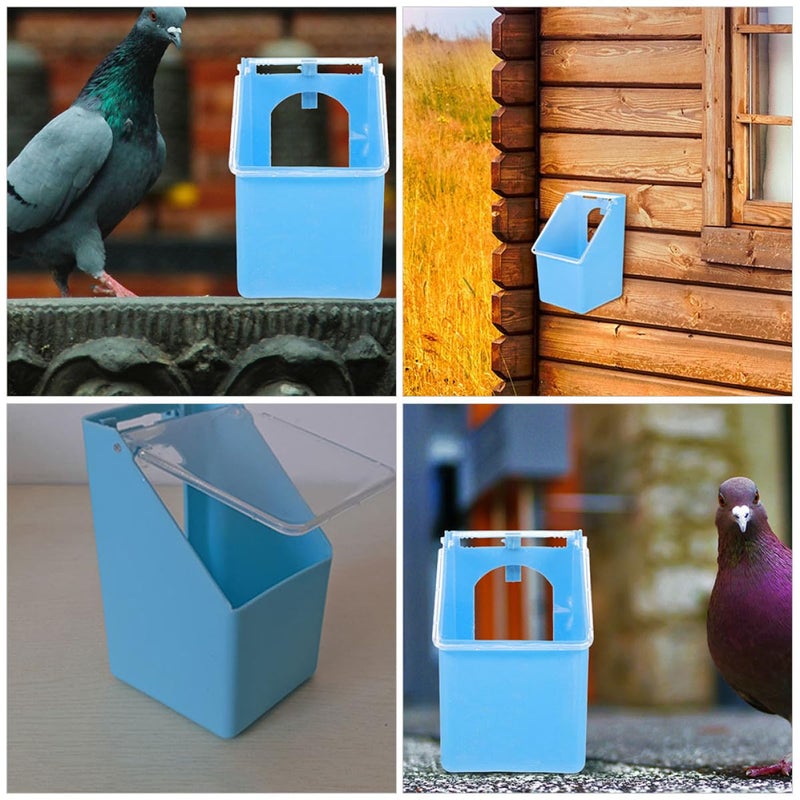 Hanging Pigeon Feeder and Water Basin 2pcs Set with Lid for Bird Cage - Image 4