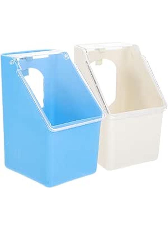 Hanging Pigeon Feeder and Water Basin 2pcs Set with Lid for Bird Cage - Image 1