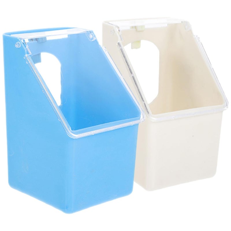 Hanging Pigeon Feeder and Water Basin 2pcs Set with Lid for Bird Cage - Image 2