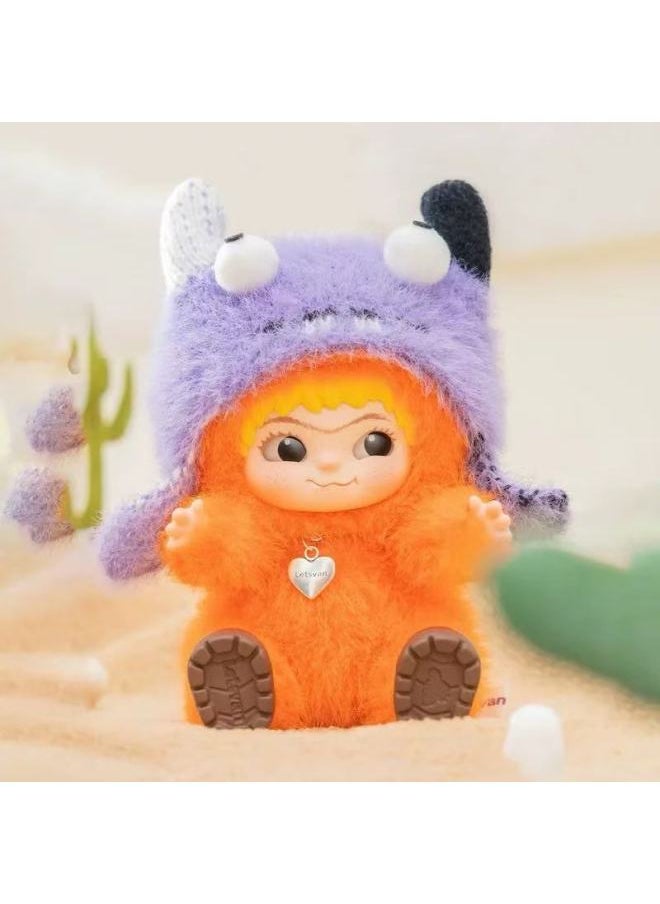 null - WAKUKU Wow Kuku Mao Chao Fun Party Series Plush Doll Pendant Girl Doll Gift Blind Box Handmade-Color:Learn Monsters (opened Box For Confirmation)-Specifications:Wakuku Maomao Trendy Party - Image 1