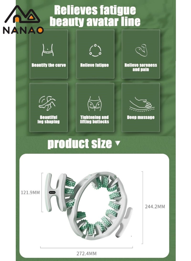 NANAO Anti Cellulite Massager, 360° Multi-Functional Ring Anti Cellulite Massager, Fascia Massage Tool for Thigh, Calf, Waist Anti Cellulite, Muscle Myofascial and Deep Tissue Pain Relief (Green)  - Image 4