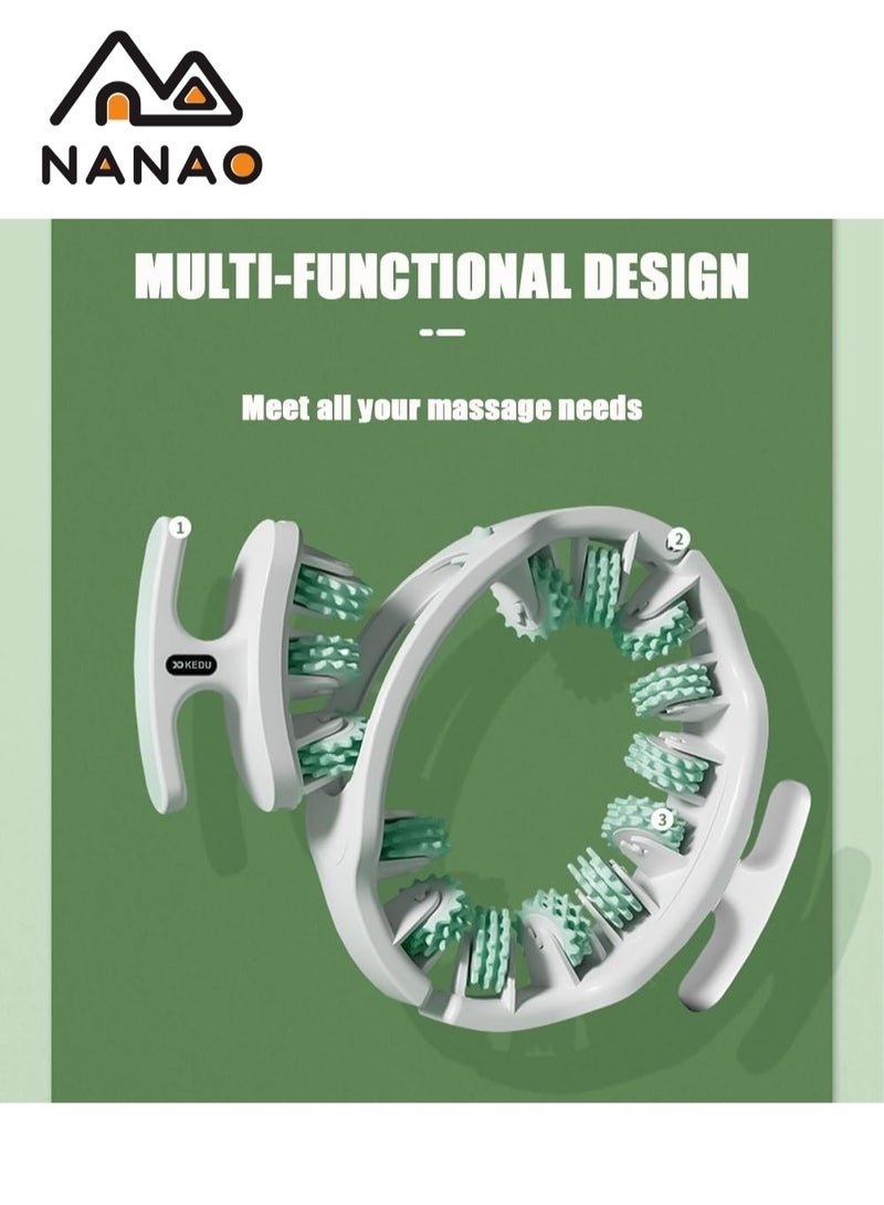 NANAO Anti Cellulite Massager, 360° Multi-Functional Ring Anti Cellulite Massager, Fascia Massage Tool for Thigh, Calf, Waist Anti Cellulite, Muscle Myofascial and Deep Tissue Pain Relief (Green)  - Image 2