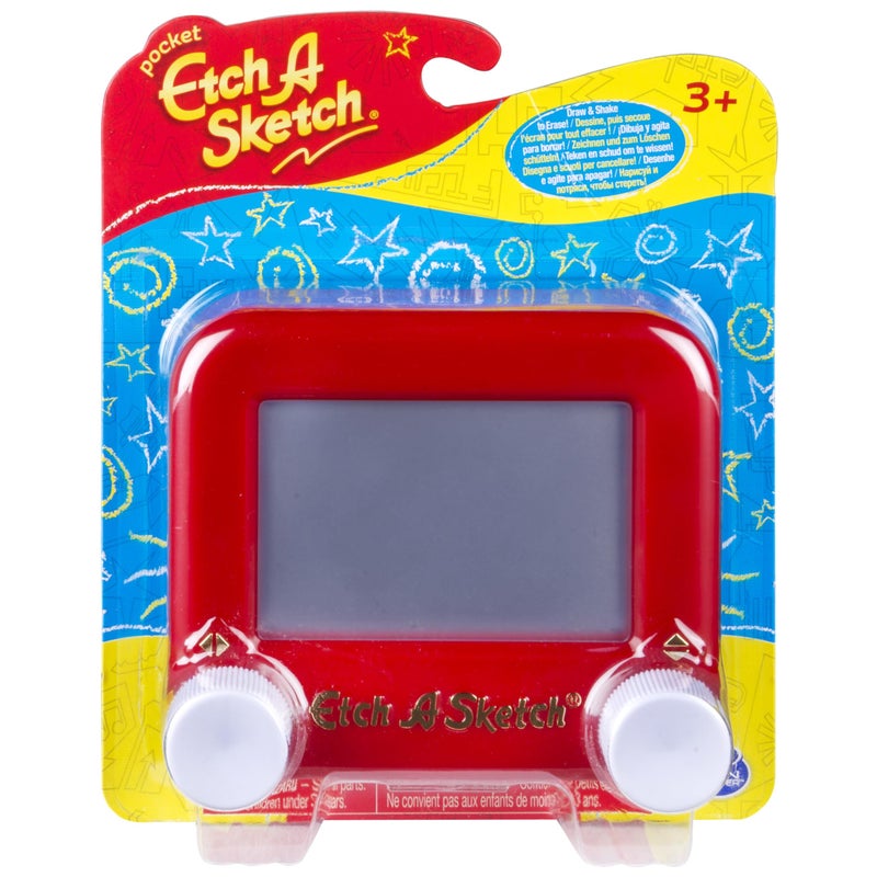 Etch A Sketch Mini (5"x5")- Kids & Toddlers Pocket Travel Toy for Stocking Stuffer, Holiday, Birthday Gift - No Batteries or Wi-Fi Needed - Classic Magic Screen Drawing Toy for Boys & Girls Ages 3+ - Image 1