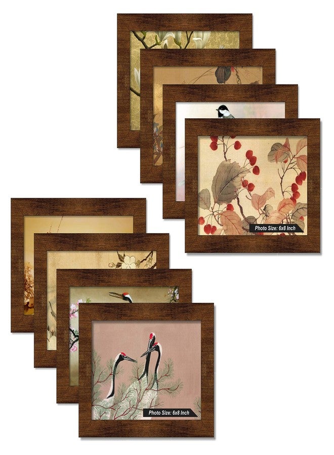 PRINTELLIGENT Photo Frames Brown (SET OF 8 (6 IN X 8 IN)) - Image 1