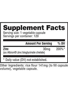 NutraBio Zinc Chelate Mineral Supplement For Proper Growth Development And Immune Health 30Mg Of Zinc Per Vegetarian Capsules 120 Servings  - Image 3
