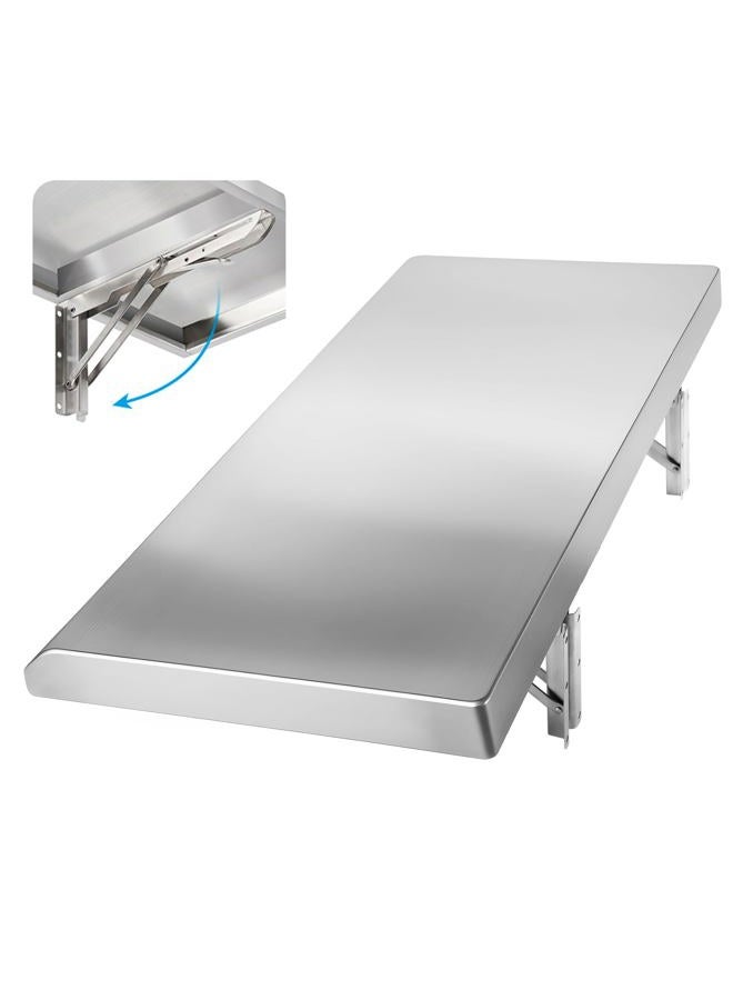 Toriexon Concession Shelf 24” x 18”, Drop Down Concession Serving Window, Stainless Steel Folding Shelf Serving Food Shelf for Windows - Image 1