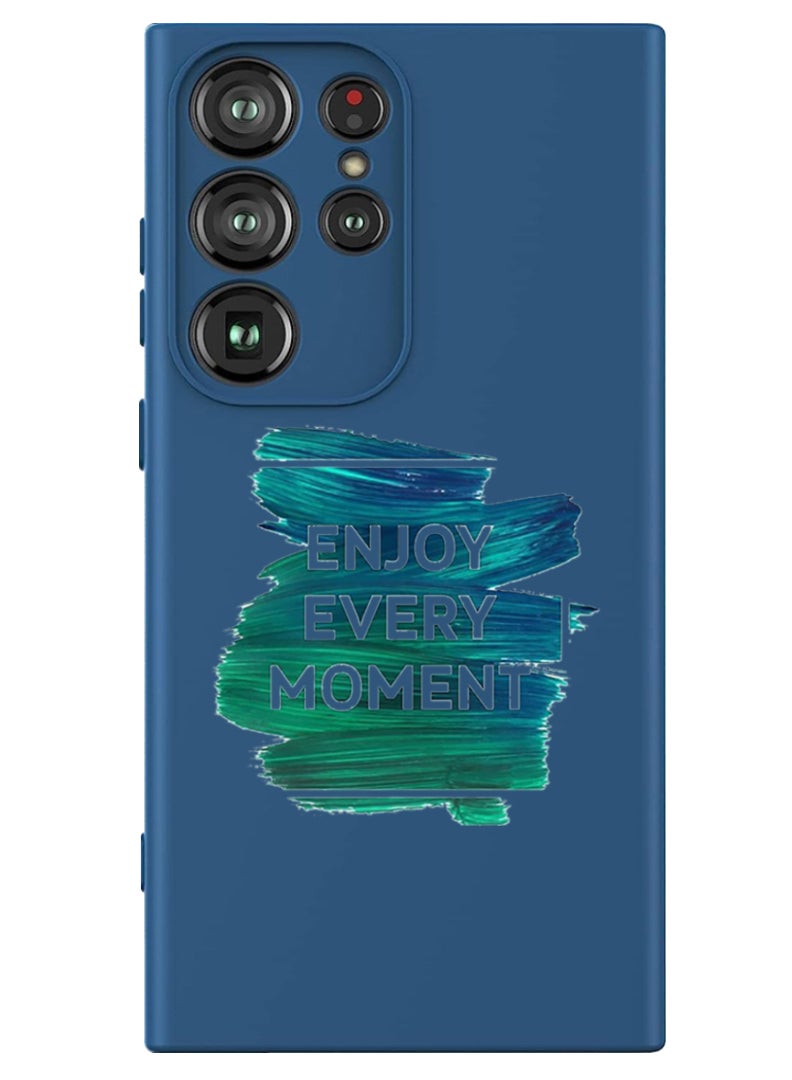 Theodor Protective Slim Fit Case Liquid Silicone Cover with Full Body Protection Anti-Scratch Shockproof Case For Samsung Galaxy S24 Ultra (Blue) - Enjoy - Image 1