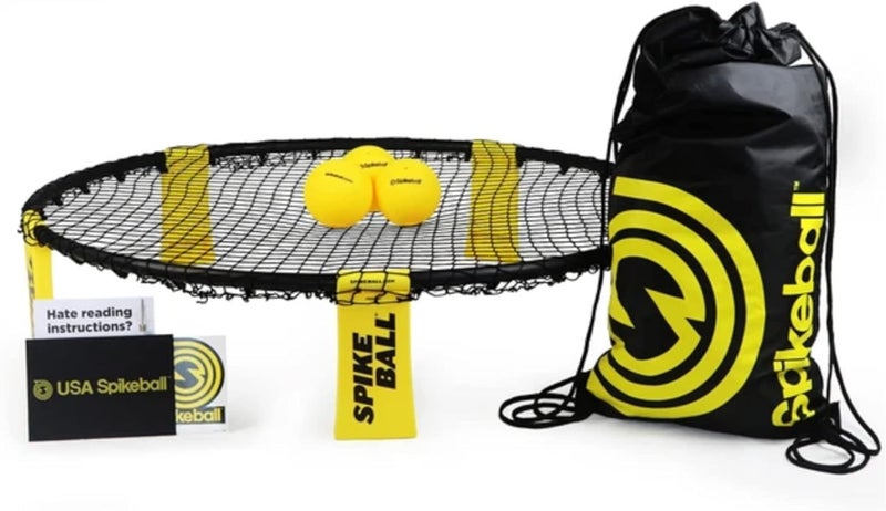 Spikeball طقم لعبة سبايك بول 3 كرات الأصلية للراوند نت، يتضمن 3 كرات، شبكة، وحقيبة - Image 1