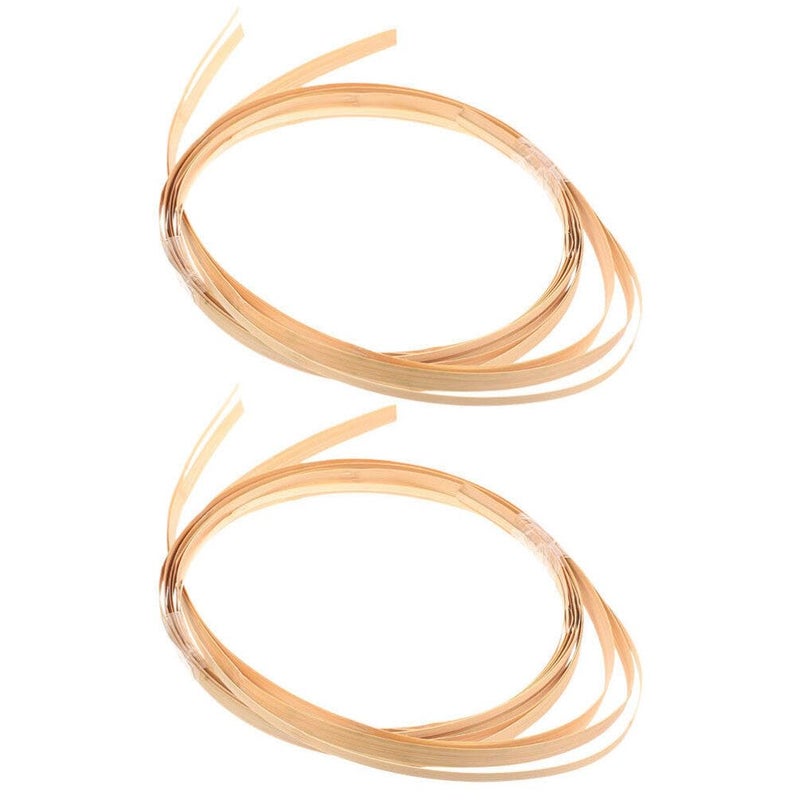 HOMSFOU 2 Pack Bamboo Weaving Strips  DIY Basket  Wedding Decor  Rattan Material