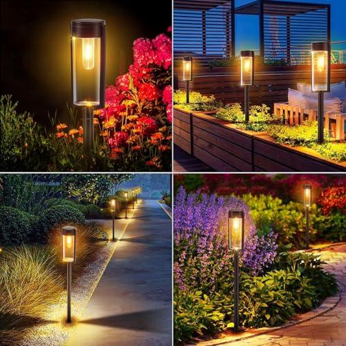 Fox & Fern New Imported Outdoor Solar Pathway Lights (Pack of 2) Bright Warm White Garden Lights Outside, Landscape Lights, Walkway,Path, Yard, Patio GAXLTD267 - Image 5