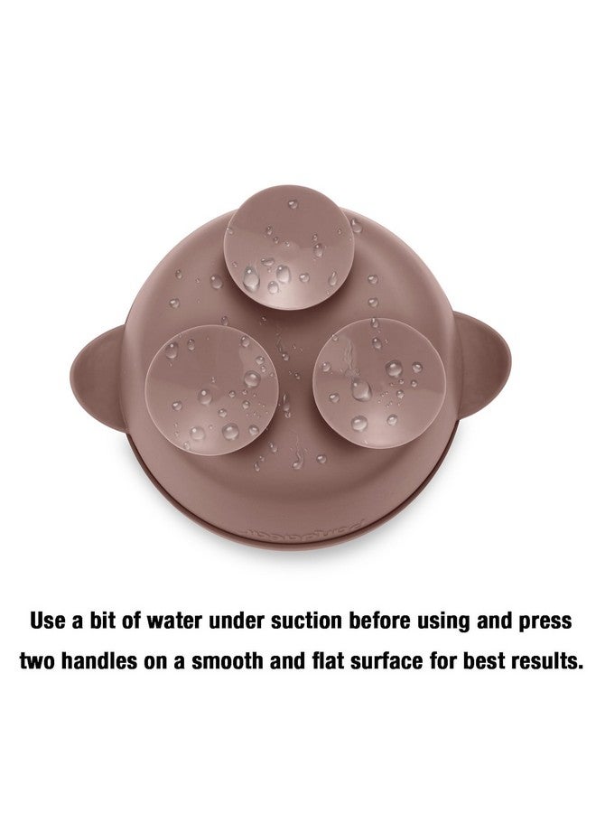 PandaEar 3 Pack Baby Bowls with Suction, Silicone Toddler Bowls with Lids, No Spill Suction Bowls for Baby Infant First Stage, Baby Food Feeding Bowl Set, Blue/Brown/Red - Image 3
