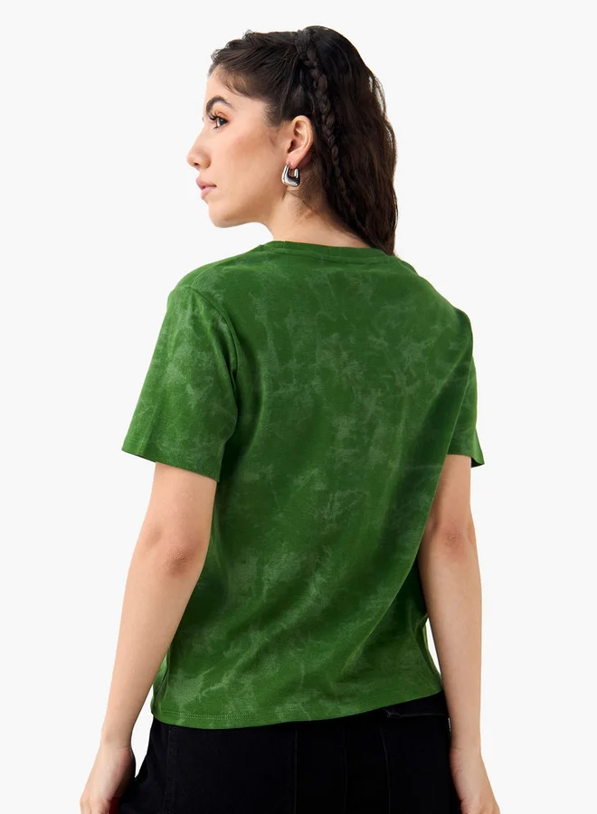 2Xtremz 2Xtremz Embellished Crew Neck T-shirt with Short Sleeves