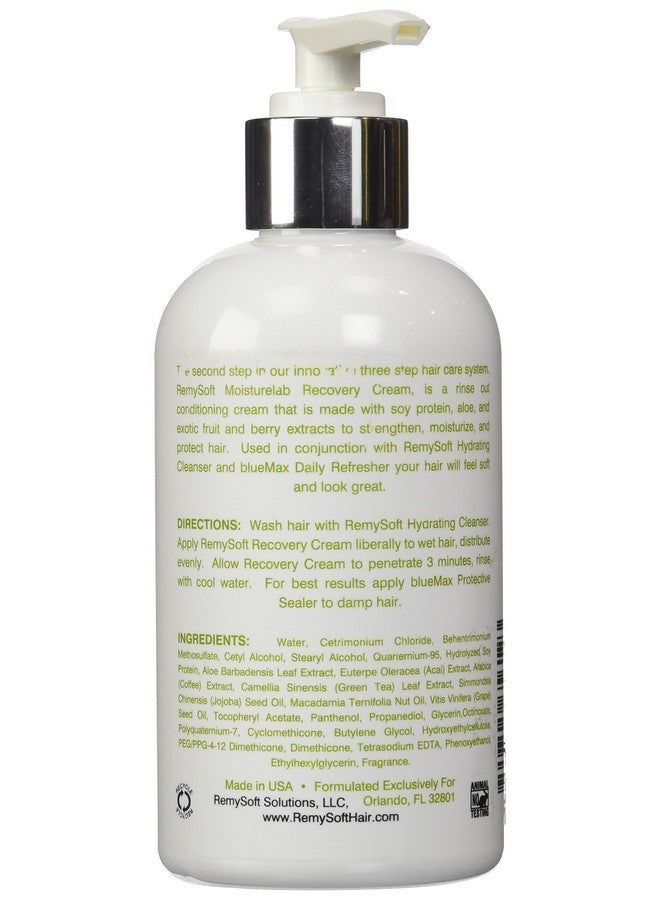 RemySoft Moisturelab Recovery Cream - Safe for Hair Extensions, Weaves and Wigs - Salon Formula Conditioner 8oz - Gentle Sulfate-free Lather - Image 3