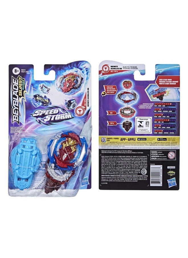 BeyBlade - Burst Surge Speedstorm Infinite Achilles A6 Spinning Top Starter Pack Balance Type Battling Game Top With Launcher Toy For Kids - Image 1