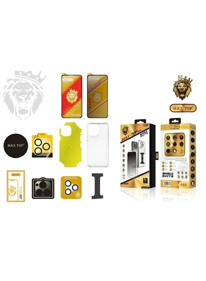 ماكس توب Max Top بكج الحماية الكاملة لـ آيفون 15 (iPhone 15) حماية قصوى ضد الخدوش والكسر (10in1) - Image 3
