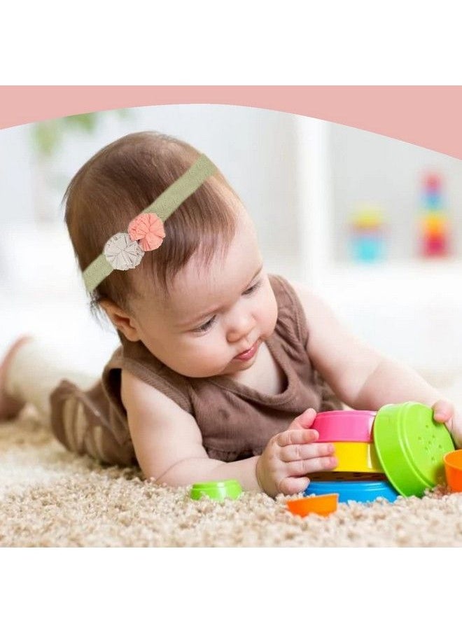 Syga 3 Pcs Children Girl Baby Elastic Hairband Princess Wind Bow Flower Headband Suit Baby Headdress Photo Hair Accessories For 0 3 Years (Color 1008) Multicolor  - Image 4