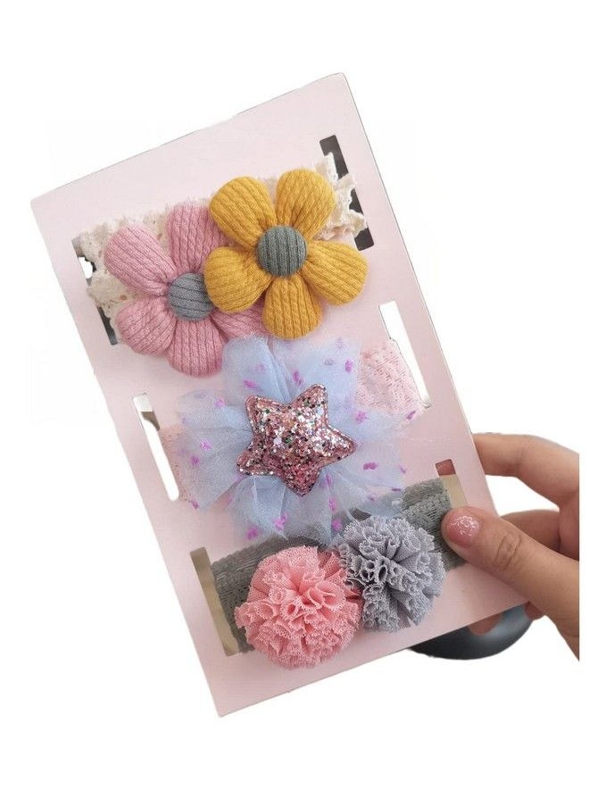 Syga 3 Pcs Children Girl Baby Elastic Hairband Princess Wind Bow Flower Headband Suit Baby Headdress Photo Hair Accessories For 0 3 Years (Color 1008) Multicolor  - Image 2