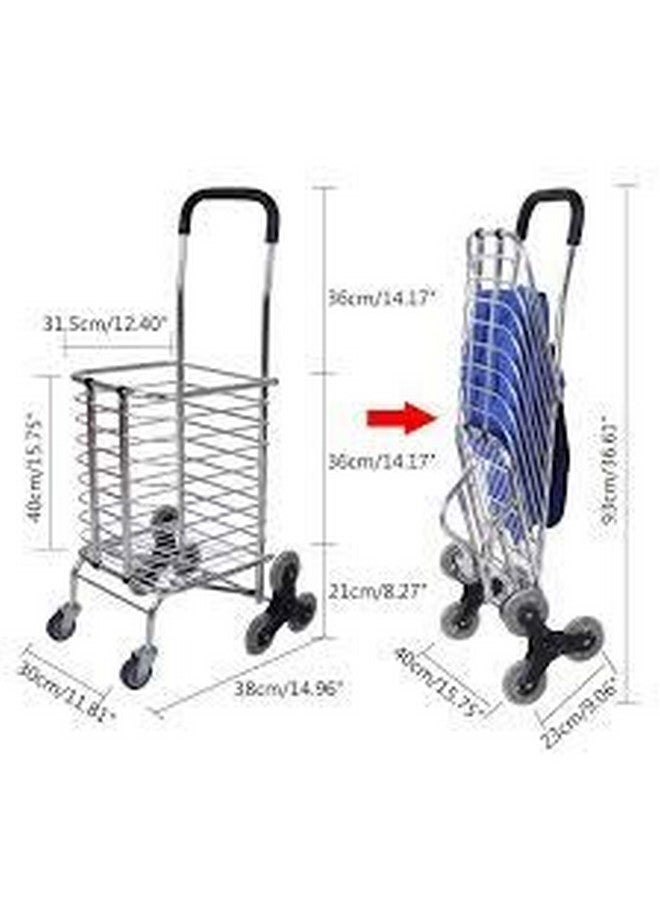 DR Mall Nirva Shopping Cart Small Trailer Trolley Portable Folding Cart Aluminum 8 Wheels Trolley - Image 3