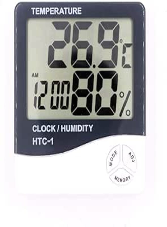 Ibenzer htc-1 electronic indoor room lcd digital temperature humidity meter weather station alarm clock