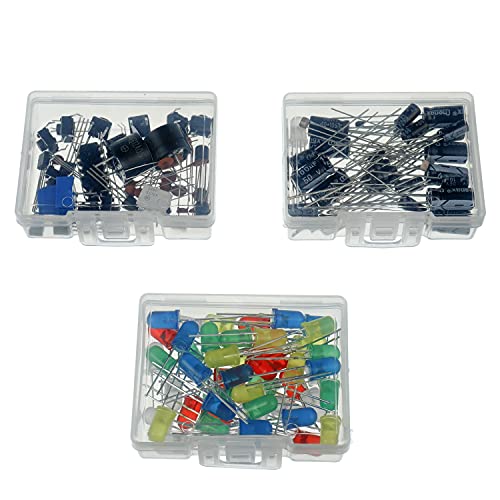 BOJACK 37 Values 480 Pcs Electronics Component Fun Kit with Power Supply Module, Jumper Wire,Precision Potentiometer,830 tie-Points Breadboard Compatible with STM32,Raspberry Pi,Arduino - Image 4