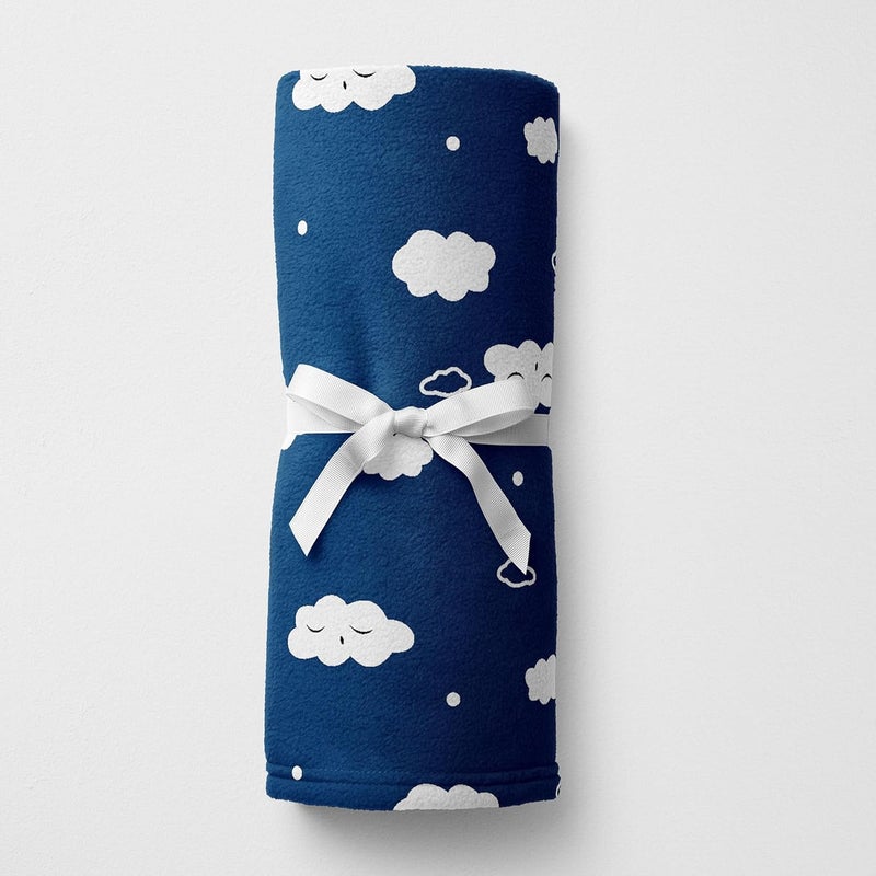 1ST STEP New Born Baby Blanket All Season Printed Single Super Soft Wrapper Sheet for AC Room for Baby Boys, Baby Girls, Babies (Cloud, 70 X 100 cms)