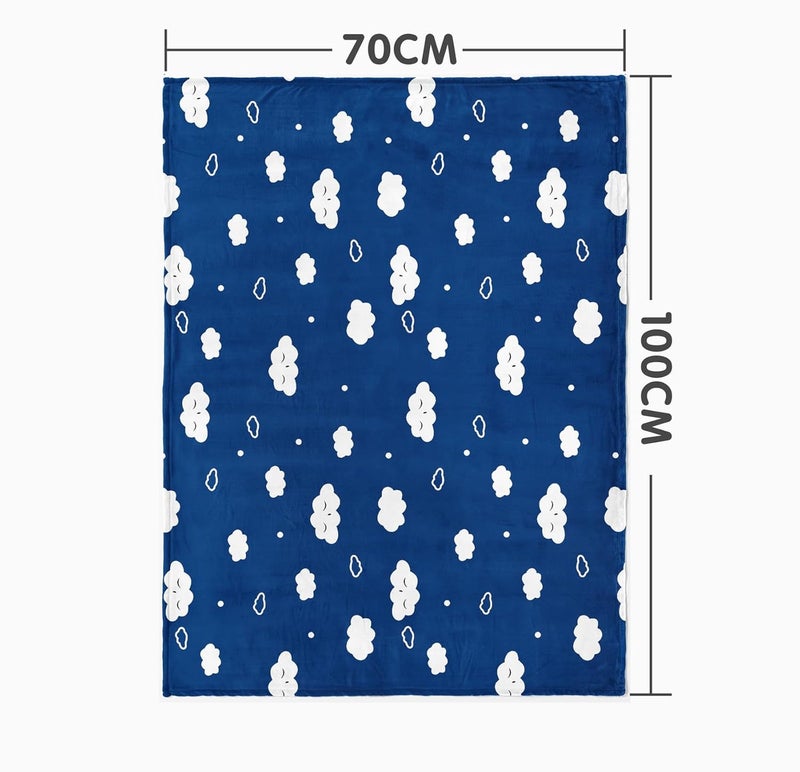1ST STEP New Born Baby Blanket All Season Printed Single Super Soft Wrapper Sheet for AC Room for Baby Boys, Baby Girls, Babies (Cloud, 70 X 100 cms)